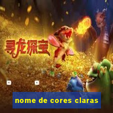 nome de cores claras